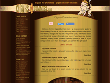 Tablet Screenshot of cigars4dummies.com